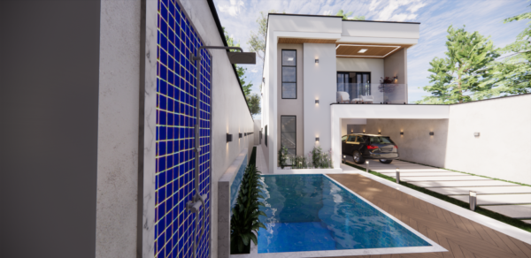Sobrado com piscina para um terreno 10 x 25 m - Image 9